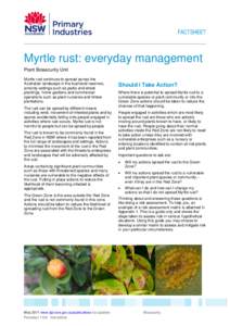 Myrtle rust: everyday management