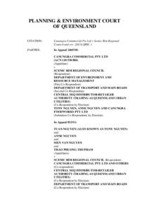 PLANNING & ENVIRONMENT COURT OF QUEENSLAND CITATION: Canungra Commercial Pty Ltd v Scenic Rim Regional Council and orsQPEC 1