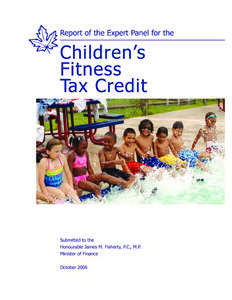 Tax credit / Physical fitness / United States federal budget / Sedentary lifestyle / Tax / Medicine / Public economics / Health / Kellie Leitch / Physical Activity Guidelines for Americans