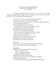 MINUTES OF THE MEETING OF THE PINELLAS PLANNDSTG COUNCIL January 14,2015  The Pinellas Planning Council (PPC) met in regular session in the County
