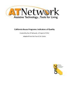 California Reuse Programs: Indicators of Quality