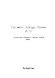 East Asian Strategic Review 2014 The National Institute for Defense Studies Japan  Copyright © 2014 by the National Institute for Defense Studies