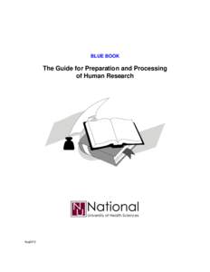 BLUE BOOK  The Guide for Preparation and Processing of Human Research  Aug2012