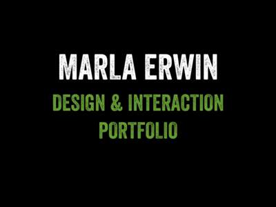 MARLA ERWIN DESIGN & INTERACTION PORTFOLIO Knowledge