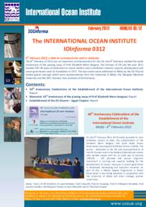 International Ocean Institute February 2012 IOIHQ/ES[removed]The INTERNATIONAL OCEAN INSTITUTE