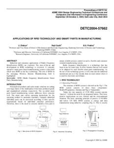 Proceedings of DETC’04: ASME 2004 Design Engineering Technical Conferences and Computers and Information in Engineering Conference September 28-October 2, 2004, Salt Lake City, Utah USA  DETC2004-57662