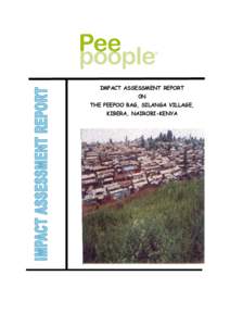 Geography of Africa / Socioeconomics / Flying toilet / Health in Kenya / Toilets / Kibera / Nairobi / Sanitation / Slum / Millennium Development Goals / Hygiene / Health