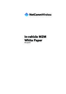 In-vehicle M2M White Paper 4th July, 2012 Introduction