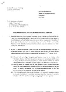 Ministry of Finance and Planning Circular No. MF6[removed]My NO.MF19/0RlNITF/18 Ministry of Finance and Planning Colombo[removed]