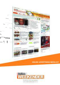 ONLINE ADVERTISING MEDIA KIT  PULSE OF THE KIWI INDIAN www.indianweekender.co.nz  Advertising specifications
