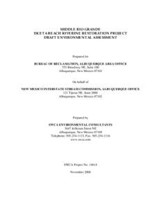 Habitats / Impact assessment / Leuciscinae / Rio Grande Silvery Minnow / Isleta Pueblo /  New Mexico / Bosque / Albuquerque /  New Mexico / Environmental impact assessment / Cochiti Dam / New Mexico / Environment / Systems ecology