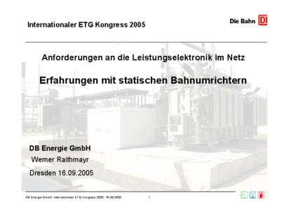 Internationaler ETG Kongress[removed]Anforderungen an die Leistungselektronik im Netz