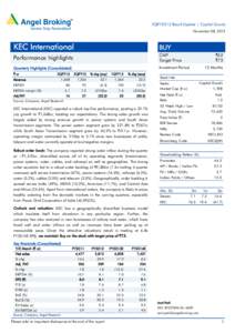 KEC International / RPG Group / Earnings before interest /  taxes /  depreciation and amortization / Business / Income / Finance / Fundamental analysis / Financial accounting