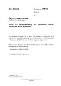 Bundesrat  Drucksache