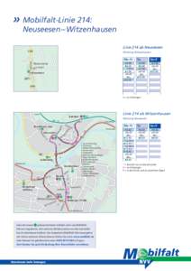 »	Mobilfalt-Linie 214:  Neuseesen – Witzenhausen Linie 214 ab Neuseesen L3469