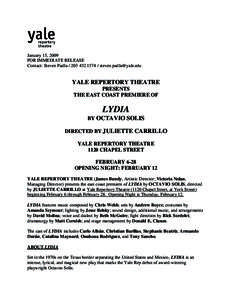 Year of birth missing / Performing arts / Connecticut / San Jose Repertory Theatre / Yale Repertory Theatre / Nilo Cruz / Dallas Theater Center / Seattle Repertory Theatre / Les Waters / League of Resident Theatres / Theatre / Regional theatre in the United States