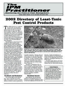Monitoring the Field of Pest Management Volume XXIII, Number 11/12, November/December 2001