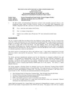 RCRA Corrective Action Environmental Indicators Groundwater for Former MarquipWard United Facility (Former Koppers Facility) MDD003093648