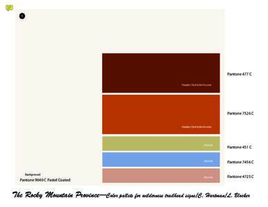 Rocky Mountain Color Scheme 1 for Wilderness Signs