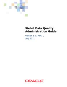 Siebel Data Quality Administration Guide