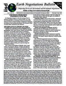 iisd  Earth Negotiations Bulletin COP-10 ICP-6