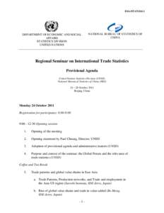 Microsoft Word - Regional Seminar on International Trade Statistics, 24-26 Oct - Provisional agenda.doc