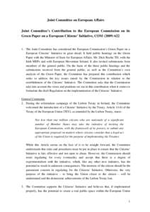 Elections / Initiative / Petitions / Politics of the European Union / European Parliament / Referendum / Treaty of Lisbon / European Commission / European Union / Politics / Direct democracy / Law