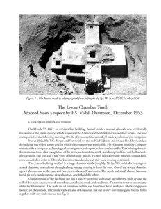 Figure 1 - The Jawan tomb as photographed from helicopter by Sgt. W. Seto, USAF, in May[removed]The Jawan Chamber Tomb