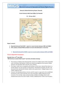    	
   Domestic	
  Media	
  Monitoring	
  Report,	
  Rwanda	
   	
  