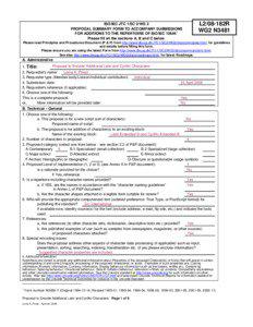 ISO/IEC JTC 1/SC 2/WG 2 PROPOSAL SUMMARY FORM TO ACCOMPANY SUBMISSIONS FOR ADDITIONS TO THE REPERTOIRE OF ISO/IEC[removed]