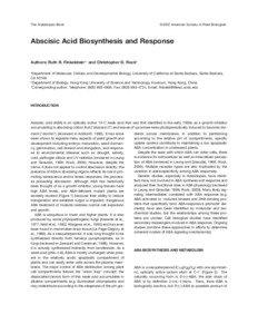 The Arabidopsis Book  ©2002 American Society of Plant Biologists