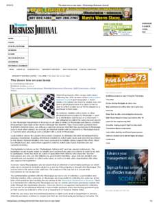 [removed]The down low on use taxes - Mississippi Business Journal SUBSCRIBE E-A LERTS