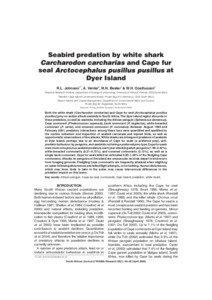 Seabird predation by white shark and Cape fur seal