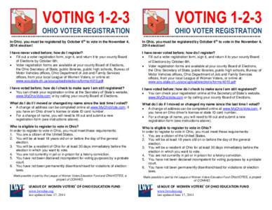 VOTING[removed]VOTING[removed]OHIO VOTER REGISTRATION