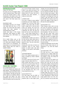 Watford Valves - Test Reviews  6L6GC Guitar Test Report 1998 INTRODUCTION:  way one the Fenders channel volume
