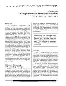 waste prevention, recycling, and composting options. lessons from 30 US communities  Chapter Four Comprehensive Source-Separation C o m p o s t i n g