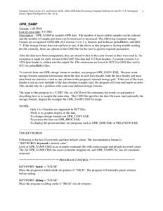 Extracted from Lucius, J.E. and Powers, M.H., 2002, GPR Data Processing Computer Software for the PC: U.S. Geological Survey Open-File Report[removed], 101 p. 1  GPR_SAMP