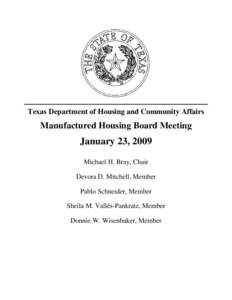 Architecture / United States Department of Housing and Urban Development / Real estate / Building engineering / Manufactured housing / Texas Department of Housing and Community Affairs