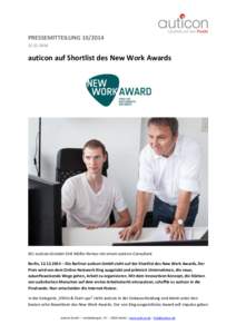 PRESSEMITTEILUNG[removed]2014 auticon auf Shortlist des New Work Awards  BU: auticon-Gründer Dirk Müller-Remus mit einem auticon-Consultant.