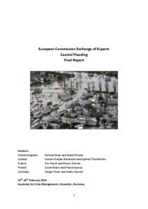 European Commission Exchange of Experts Coastal Flooding Final Report Authors: United Kingdom: