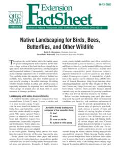 Native Landscaping for Birds, Bees, Butterflies, and Other Wildlife