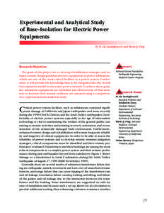 Earthquake engineering / Transformer / Bushing / Base isolation / Seismic analysis / Electrical substation / National Center for Research on Earthquake Engineering / Civil engineering / Structural engineering / Engineering