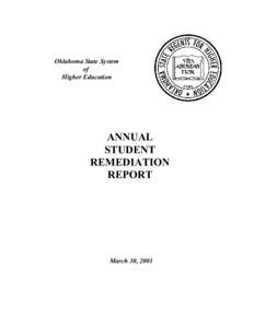 Oklahoma State System of Higher Education ANNUAL STUDENT