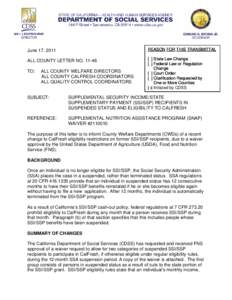 Supplemental Security Income / Economy of the United States / Social Security Administration / Supplemental Nutrition Assistance Program / California Department of Social Services / Politics of the United States / Federal assistance in the United States / Social Security / Government