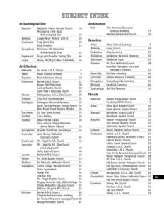 SUBJECT INDEX Archaeological Site 