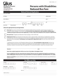 FORM 1755 RevPersons with Disabilities Reduced Bus Fare  City Utilities of Springfield