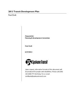 2013 Transit Development Plan