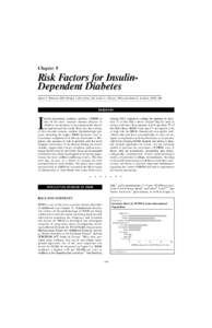 Chapt.8 - Risk Factors for Insulin-Dependent Diabetes