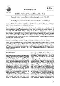 doi:[removed]baltica[removed]BALTICA Volume 25 Number 1 June 2012 : 45–56