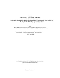 Document:-  A/CN.4/421 & Corr.1-4 and Add.1 & 2 Fifth report on the law of the non-navigational uses of international watercourses by Mr. Stephen C. McCaffrey, Special Rapporteur